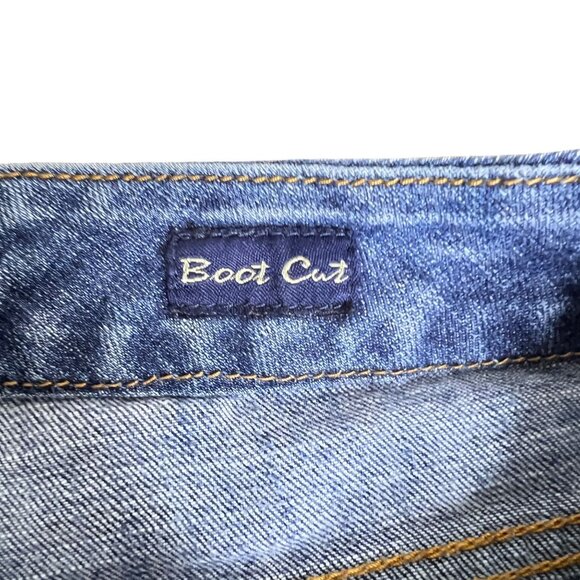 Seven 7 For All Mankind Low Rise Bootcut Flare Hem Jeans Womens 27 Mid Wash - Picture 5 of 11